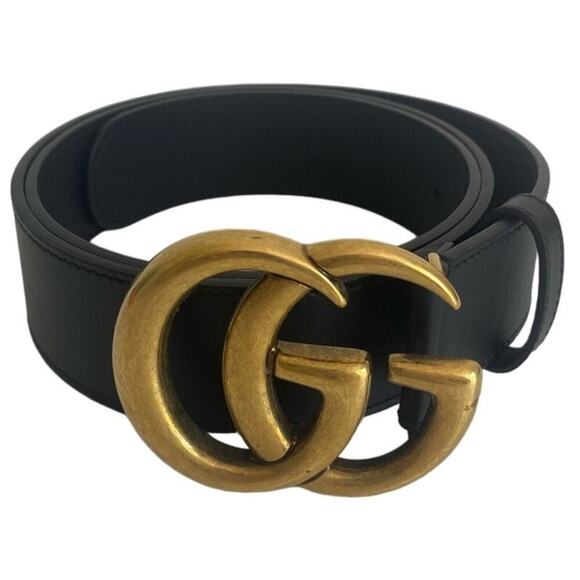Gucci GG Marmont 2015 Re-Edition Wide Belt in Black Leather - Picture 5 of 13